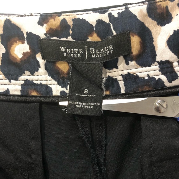 WHBM Slim Capri Mid Rise Stretch Black Pants - Picture 8 of 8